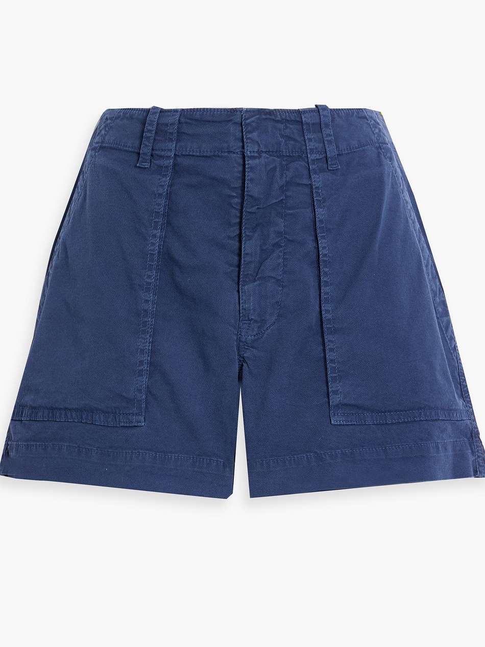 cotton-blend twill shorts