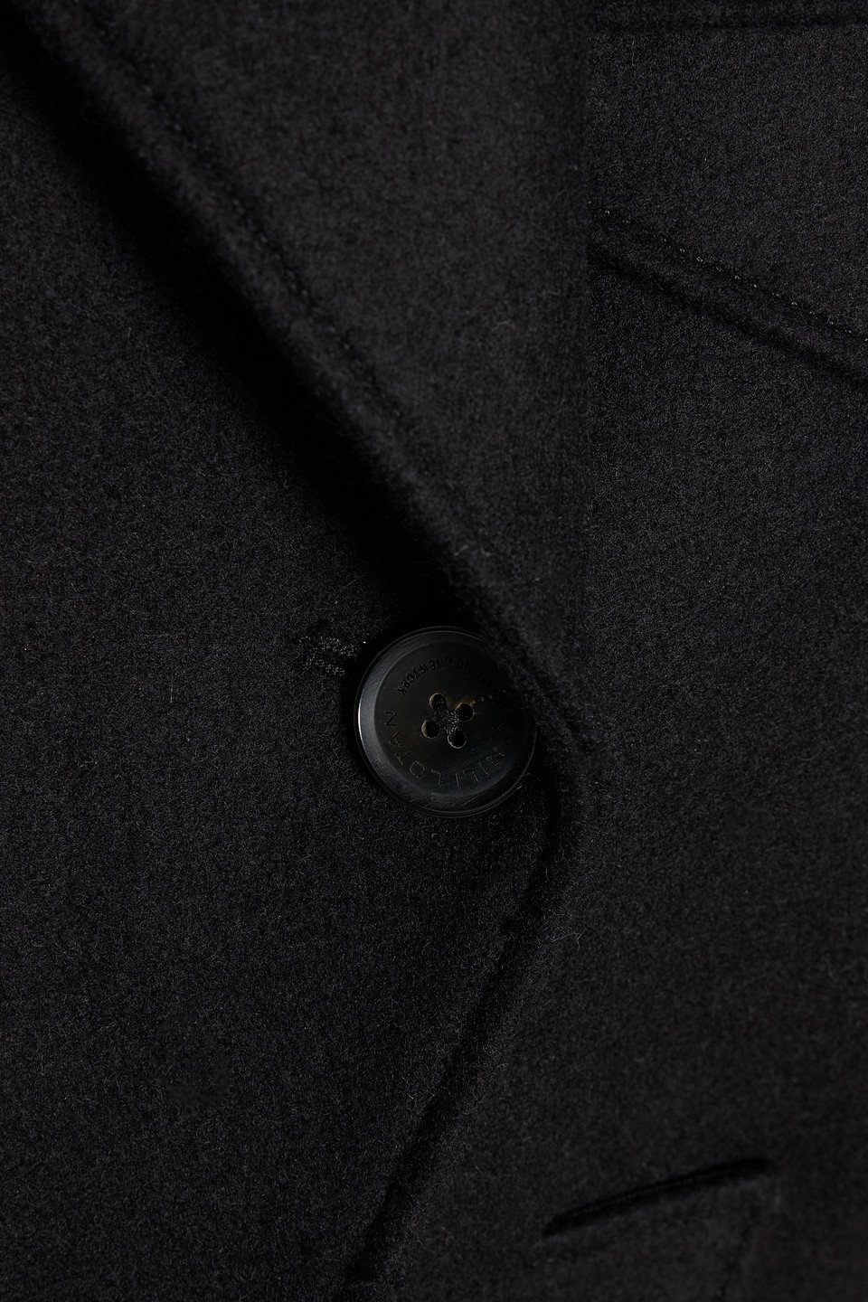 NILI LOTAN AMAURY DOUBLE-BREASTED WOOL-BLEND FELT COAT