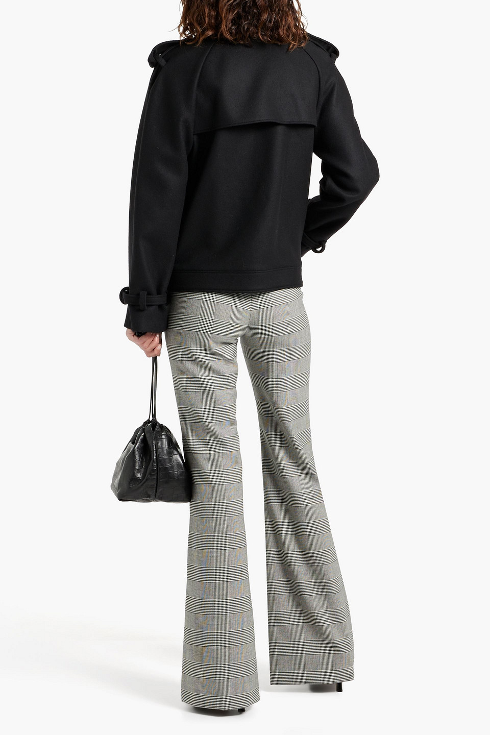 NILI LOTAN AMAURY DOUBLE-BREASTED WOOL-BLEND FELT COAT