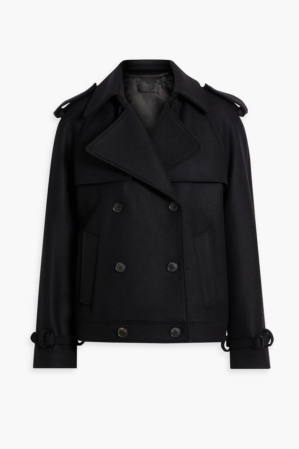 NILI LOTAN Amaury double breasted wool blend felt coat THE OUTNET
