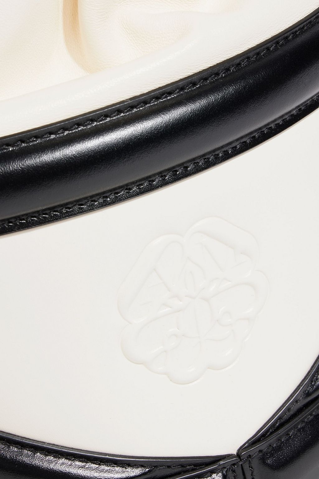 MCQUEEN Soft Curve two-tone leather bucket bag