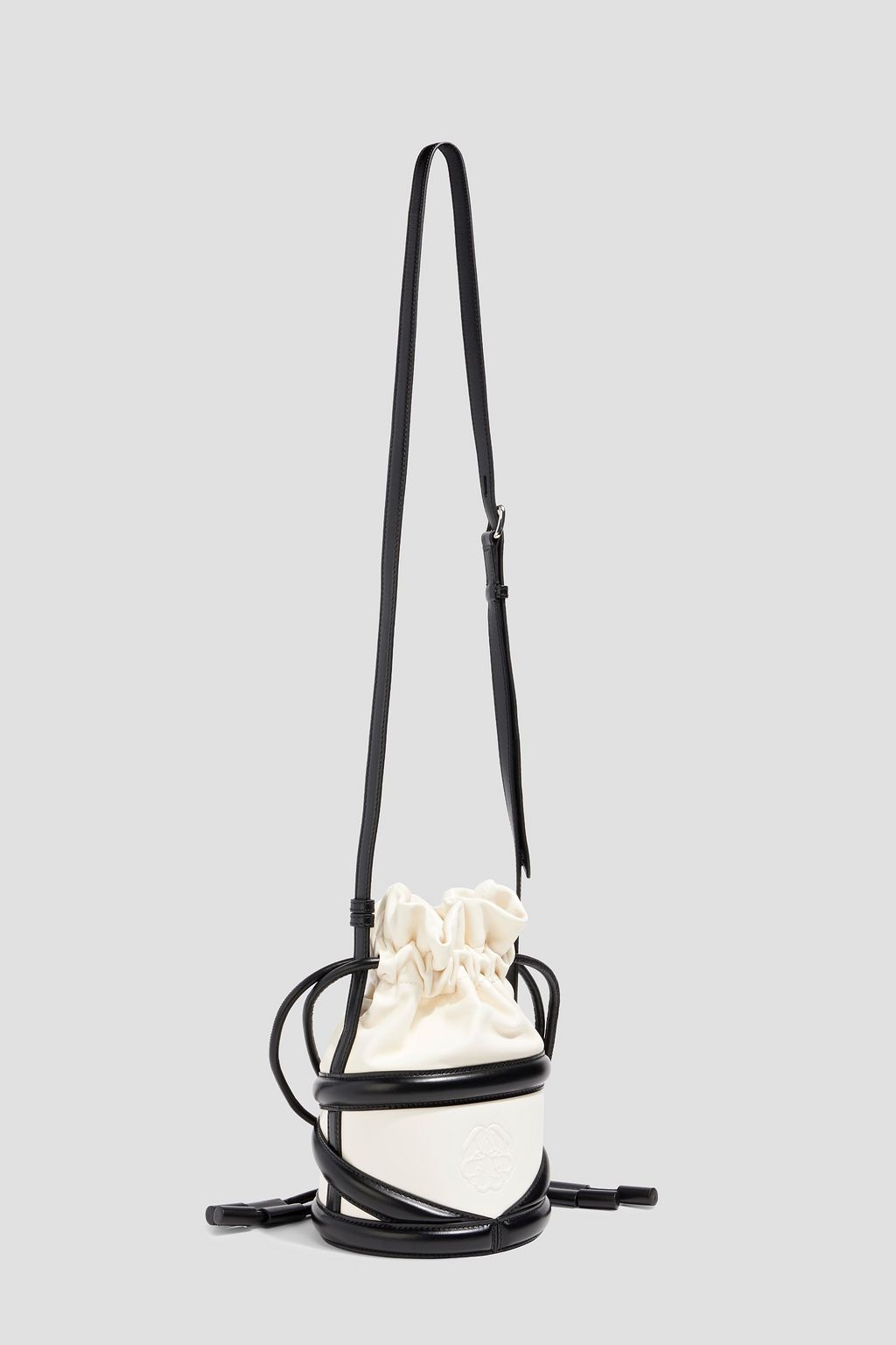 MCQUEEN Soft Curve two-tone leather bucket bag
