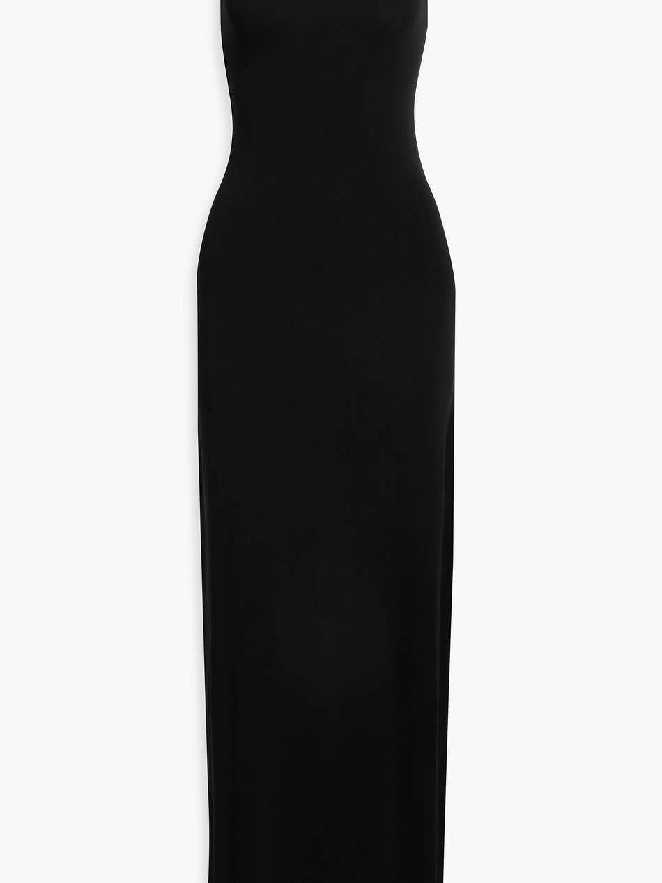 elino one-shoulder stretch-jersey gown