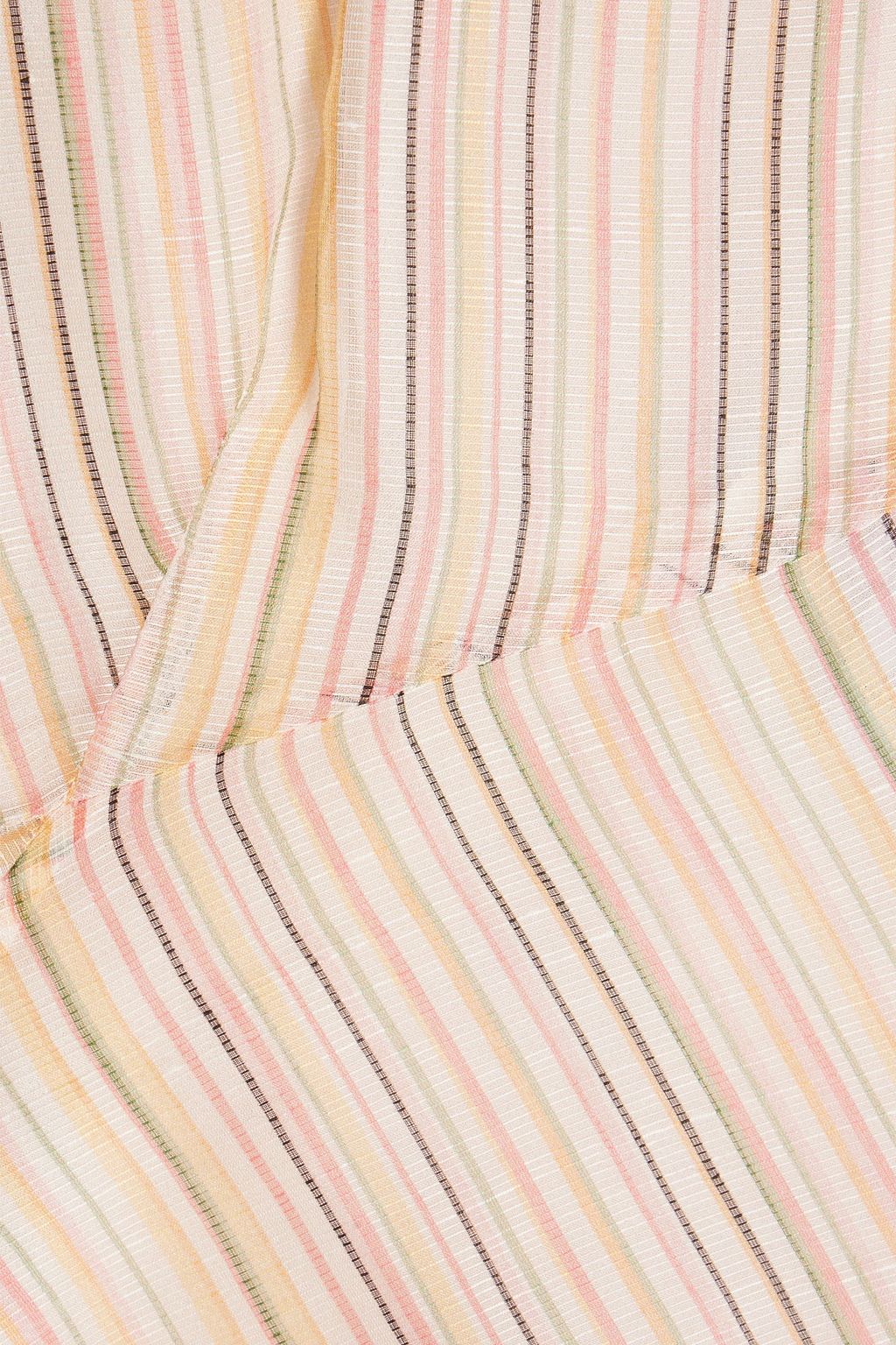 DEREK LAM 10 CROSBY Alix striped linen and silk-blend top