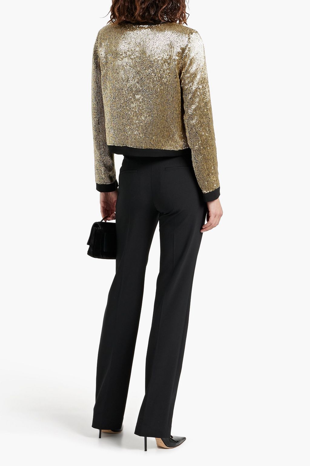 NILI LOTAN Minou bead-embellished woven jacket