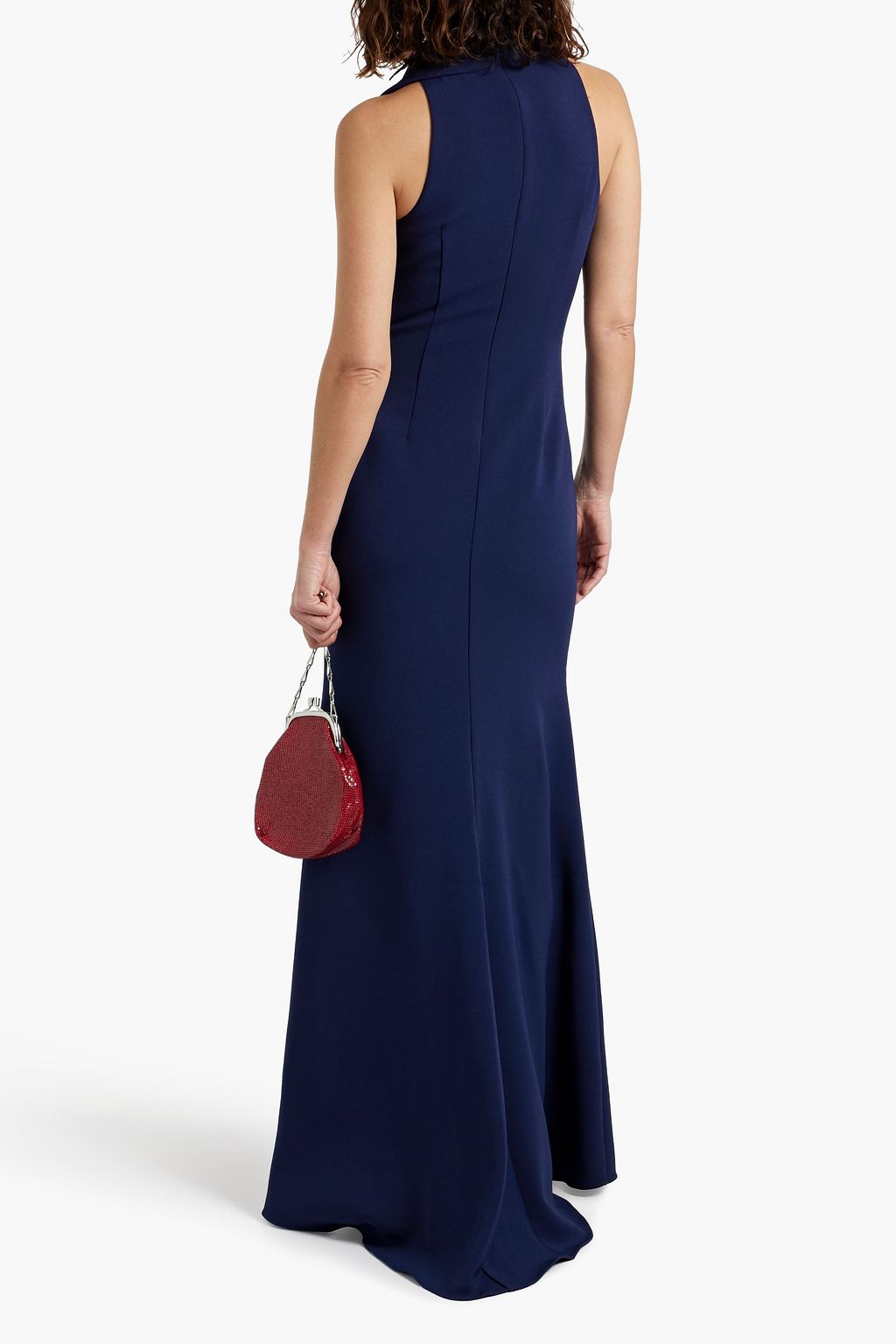 BADGLEY MISCHKA 드레이프 장식 크레이프 가운