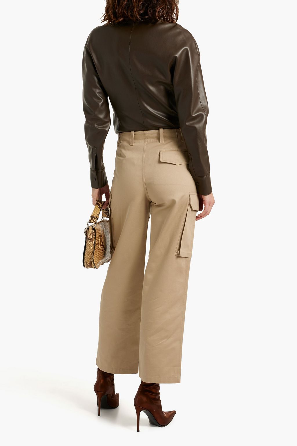 NILI LOTAN Yannic cotton-twill cargo pants
