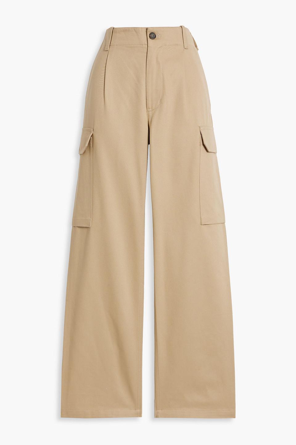 Nili Lotan Yannic Cotton-twill Cargo Pants In Beige