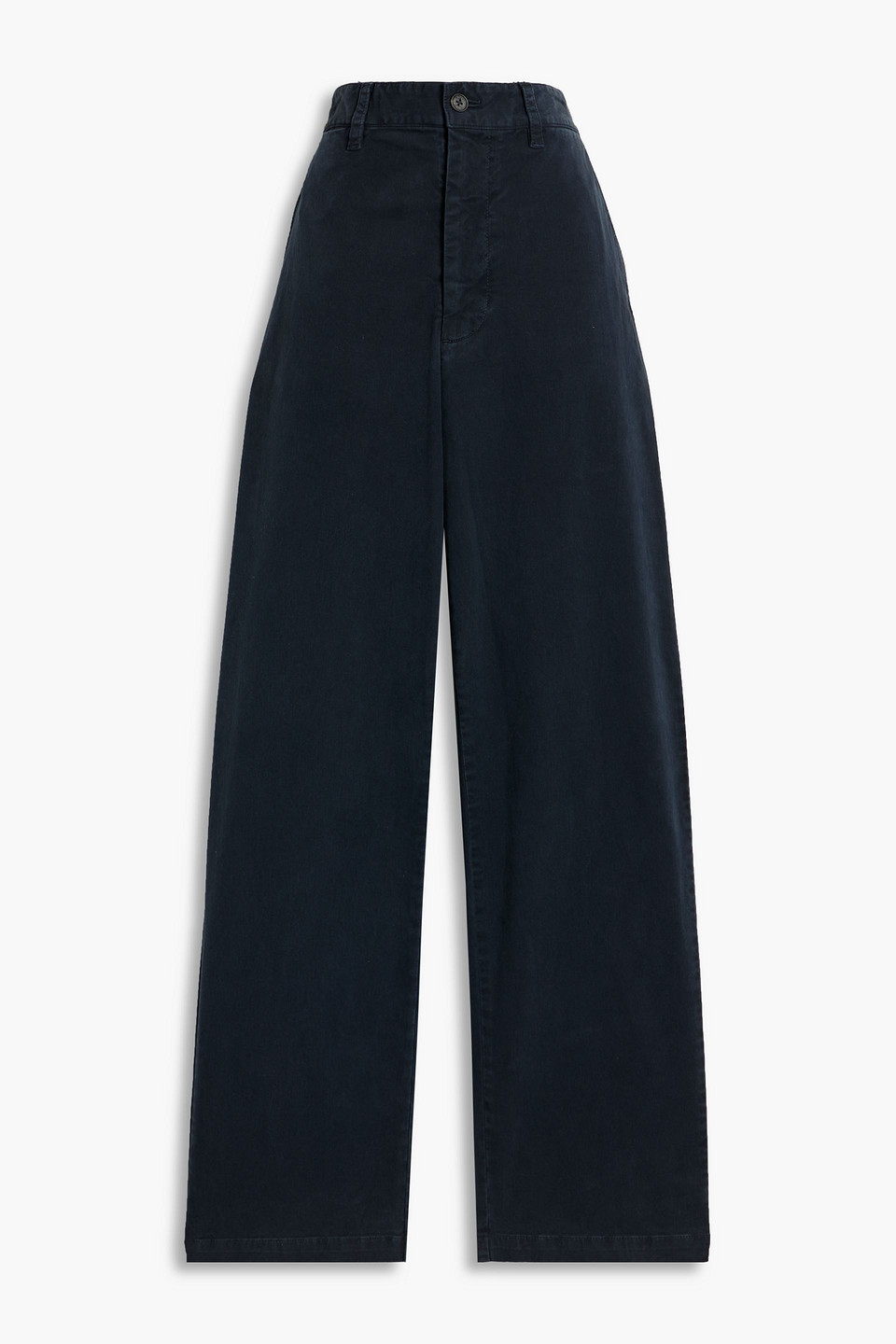Nili Lotan Eliot Cotton-blend Twill Straight-leg Trousers In Navy