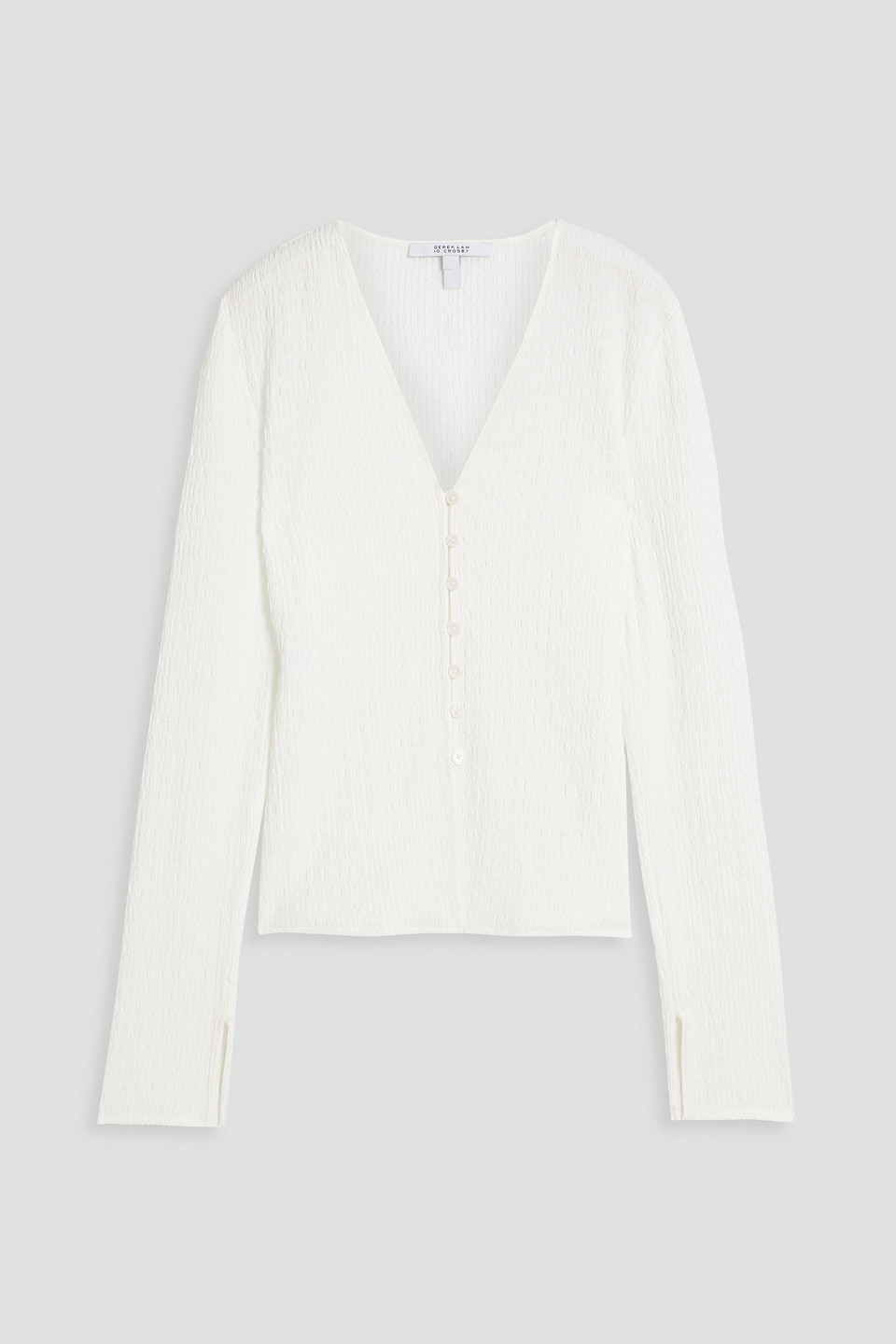 Derek Lam 10 Crosby Jacquard-knit Cardigan In White