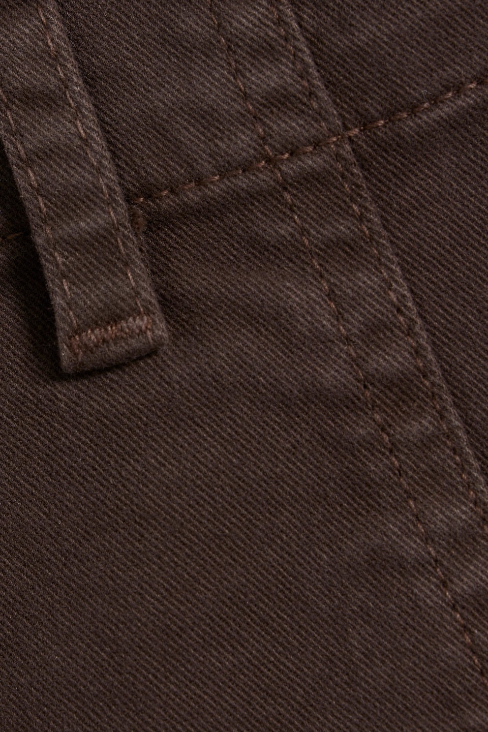 Shop Nili Lotan Cotton-blend Twill Skinny Pants In Brown