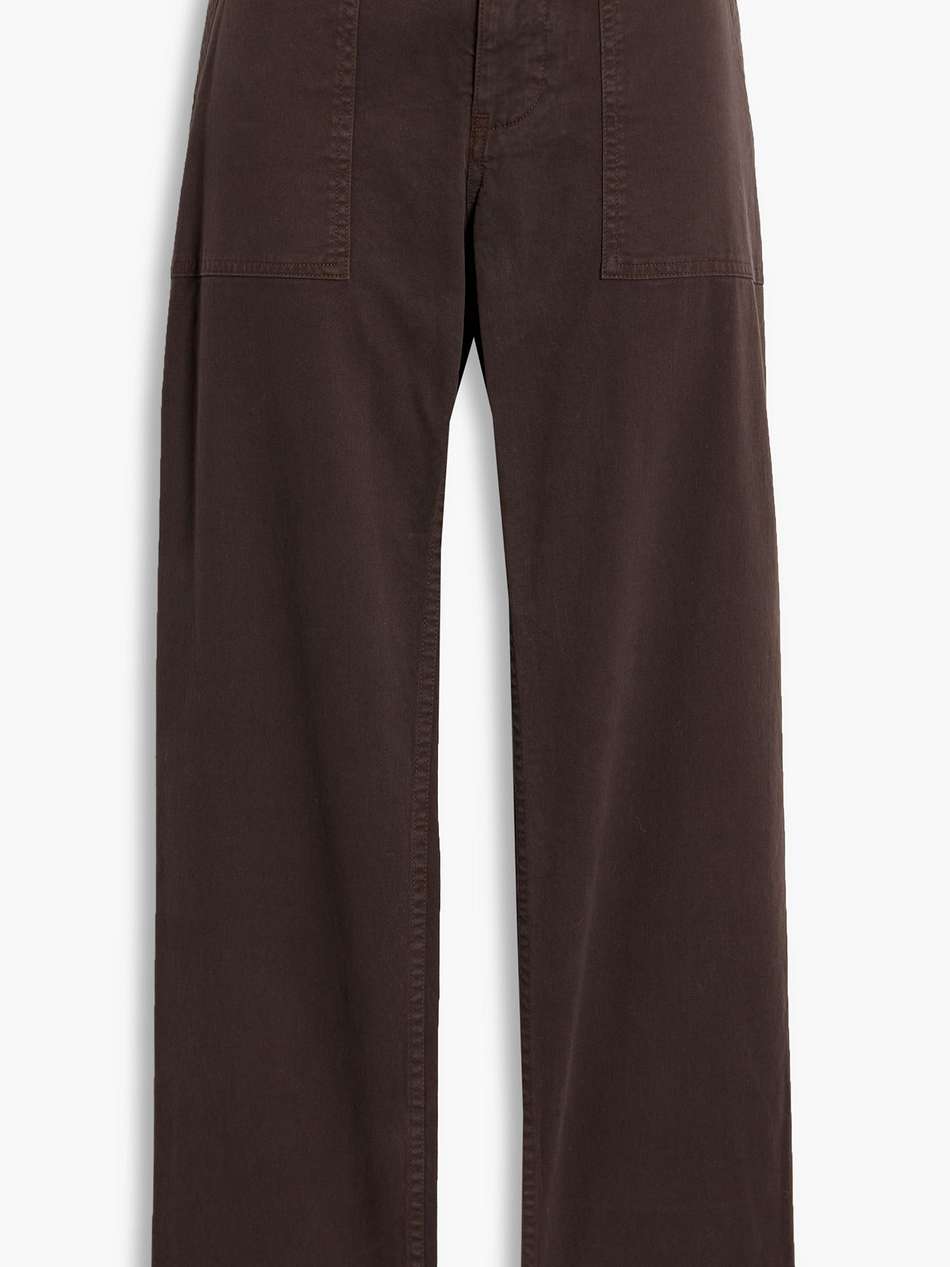 cotton-blend twill skinny pants