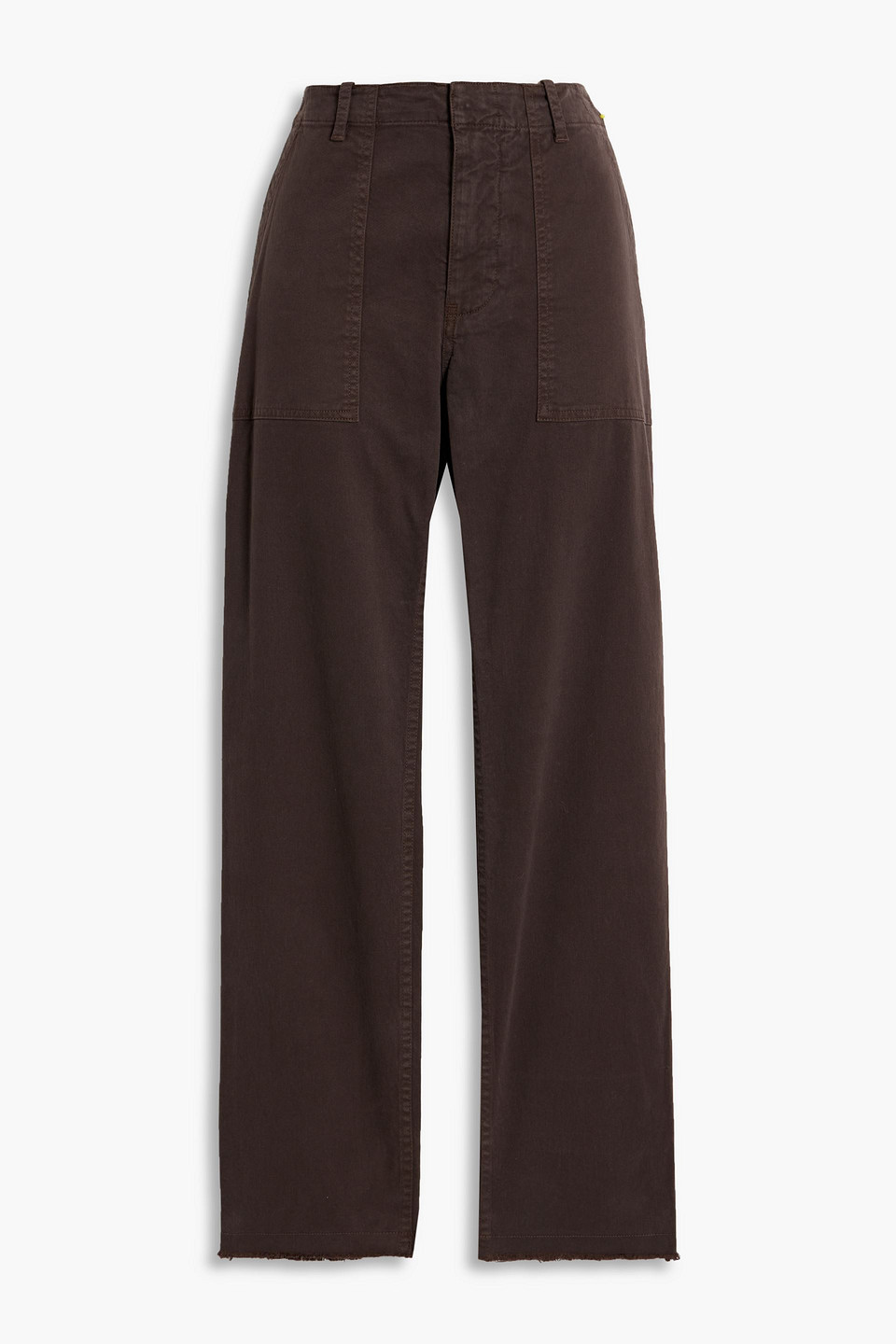 Nili Lotan Cotton-blend Twill Skinny Pants In Brown