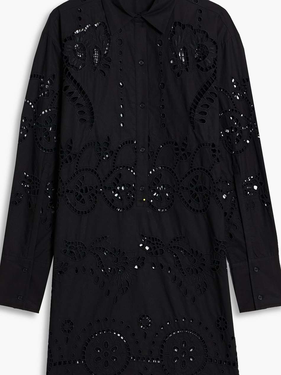 mathilde broderie anglaise cotton-poplin mini shirt dress