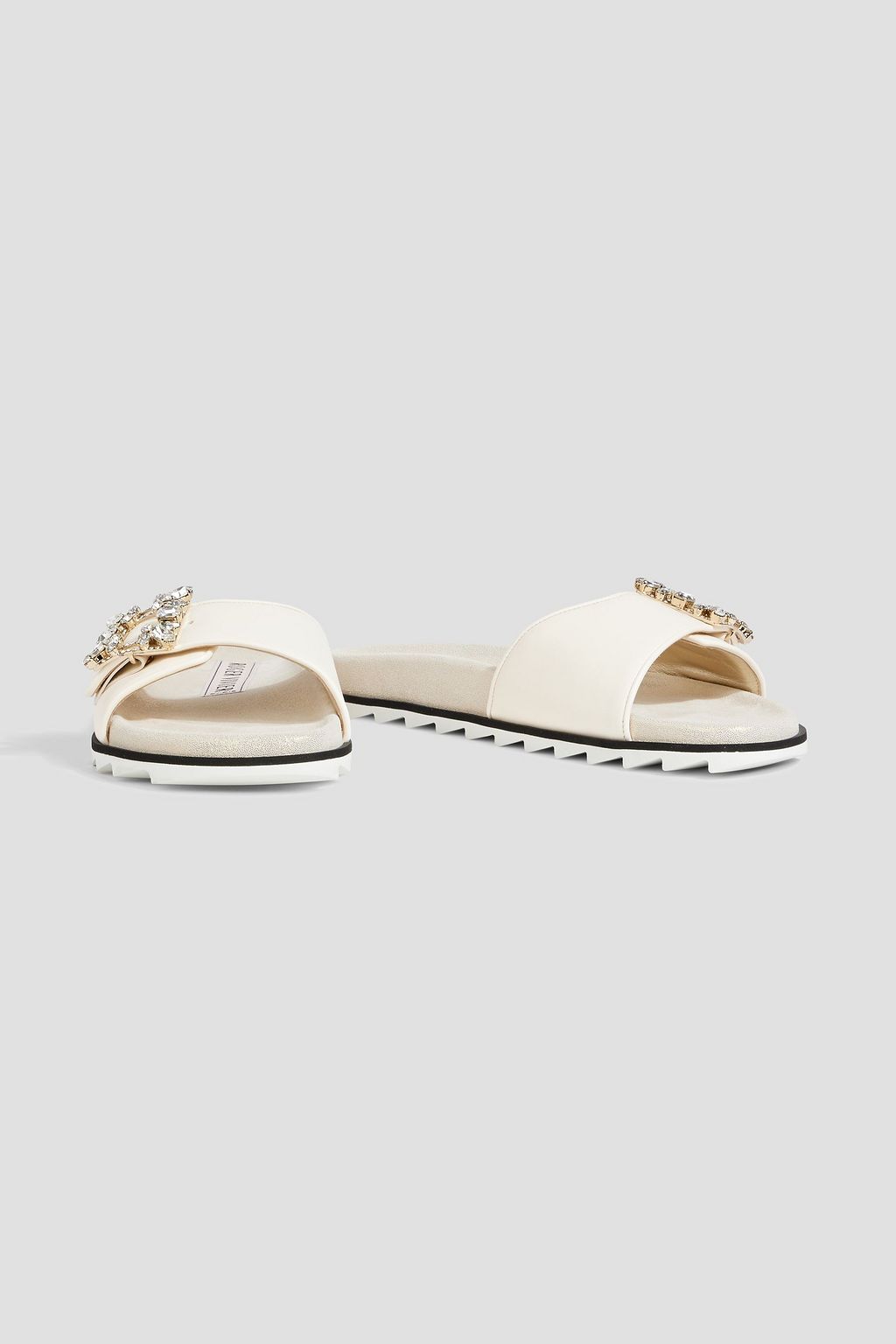 ROGER VIVIER Slidy Viv embellished leather slides