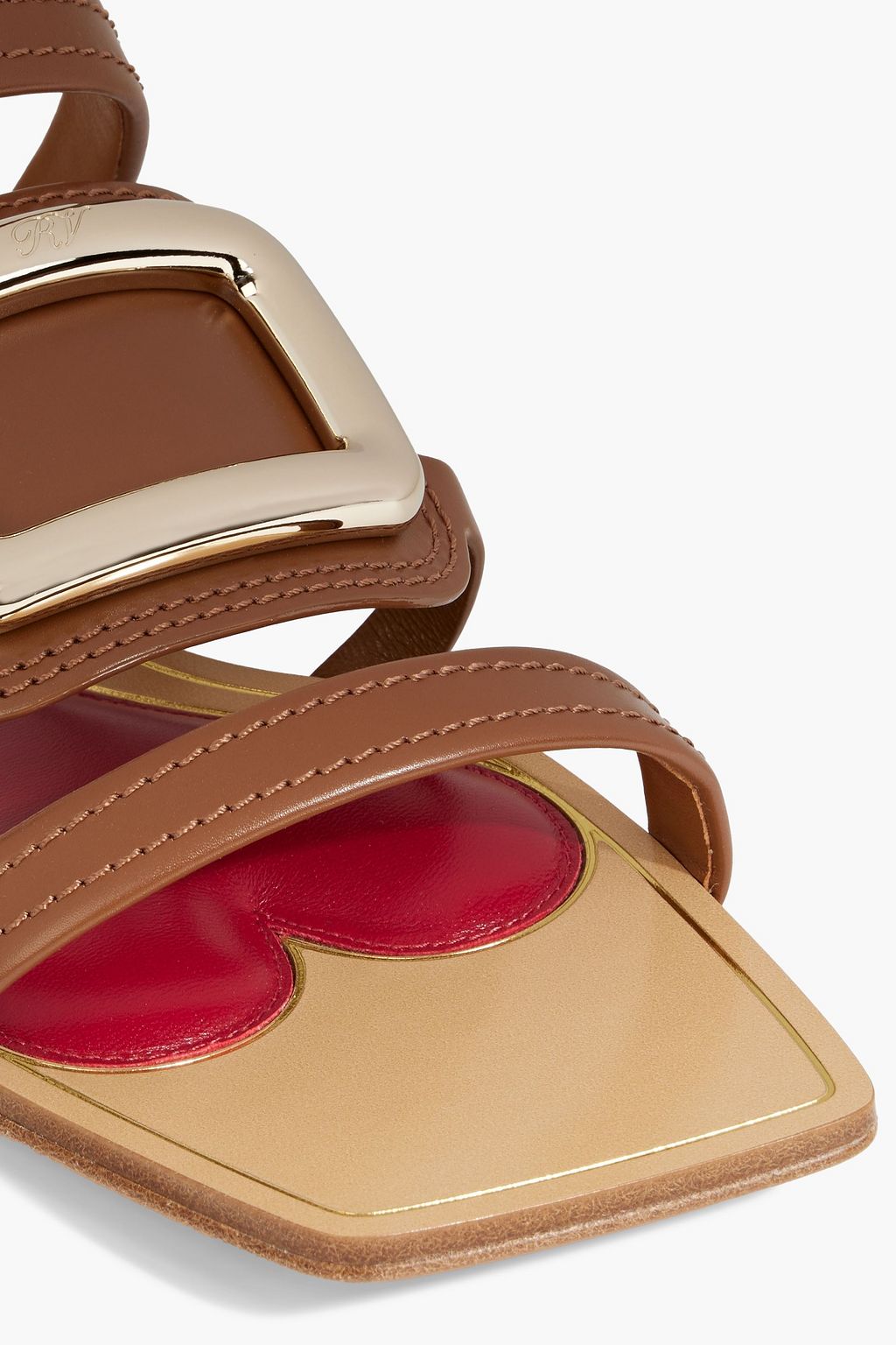 ROGER VIVIER Buckle-embellished leather sandals