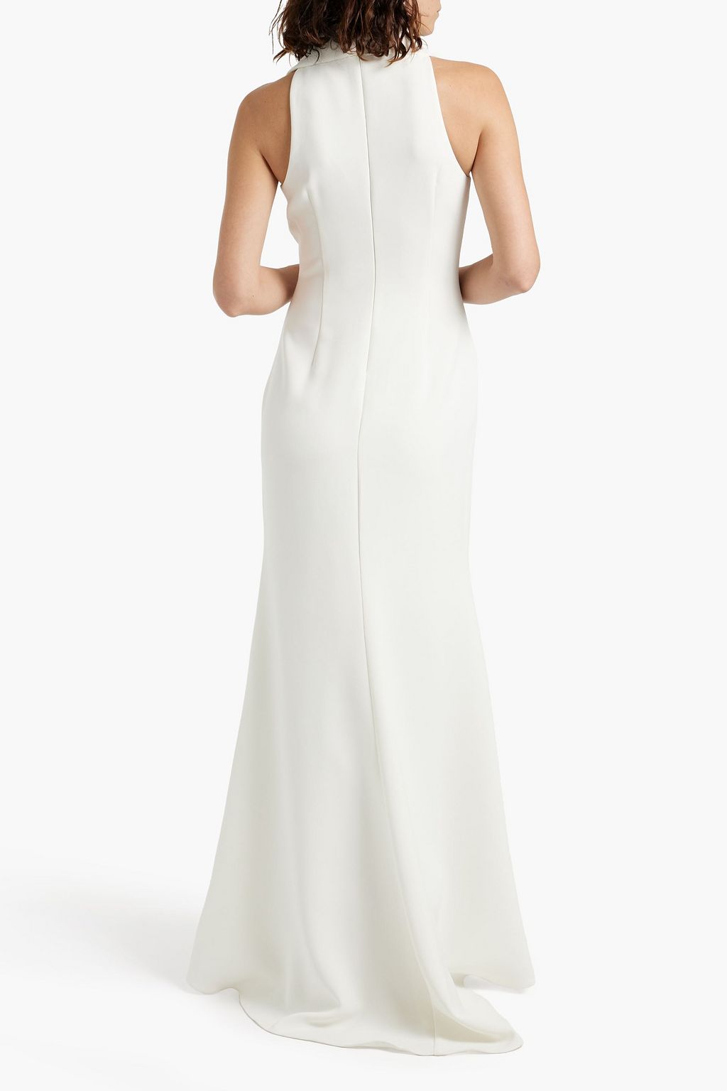 BADGLEY MISCHKA فستان سهرة من الكريب بتصميم منسدل