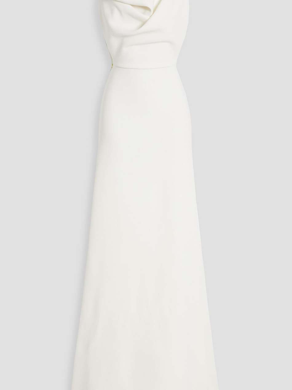 draped crepe gown