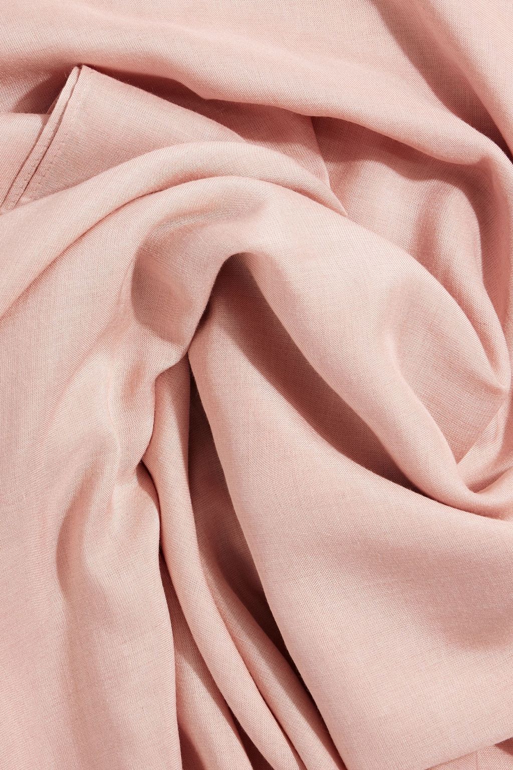 VALENTINO GARAVANI Lace-trimmed modal and cashmere-blend scarf