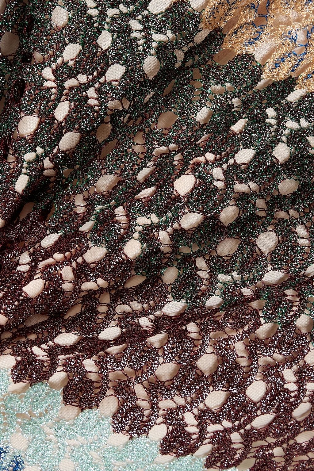 MISSONI Metallic crochet-knit dress