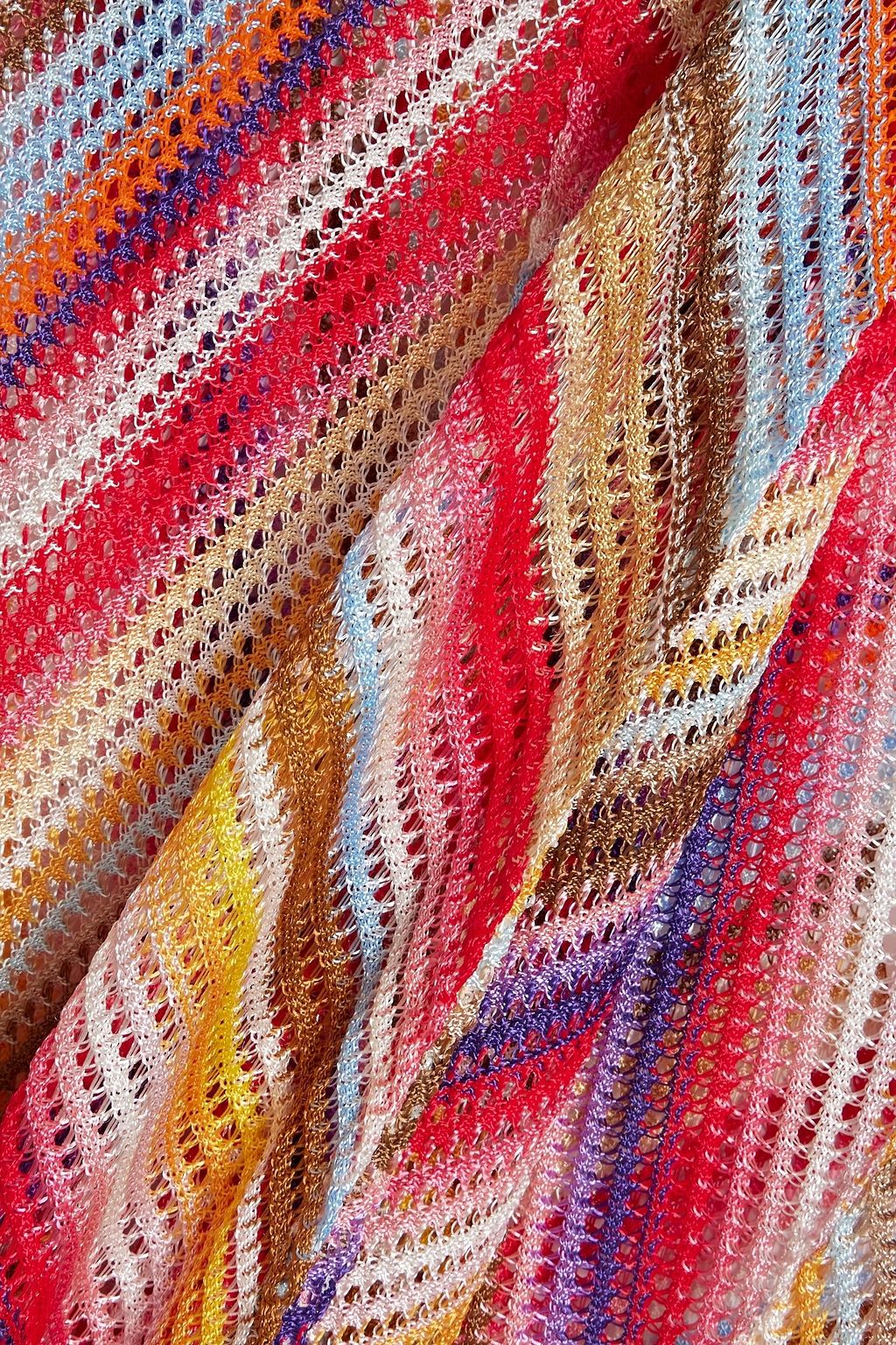 MISSONI 스트라이프 크로셰 니트 커버업