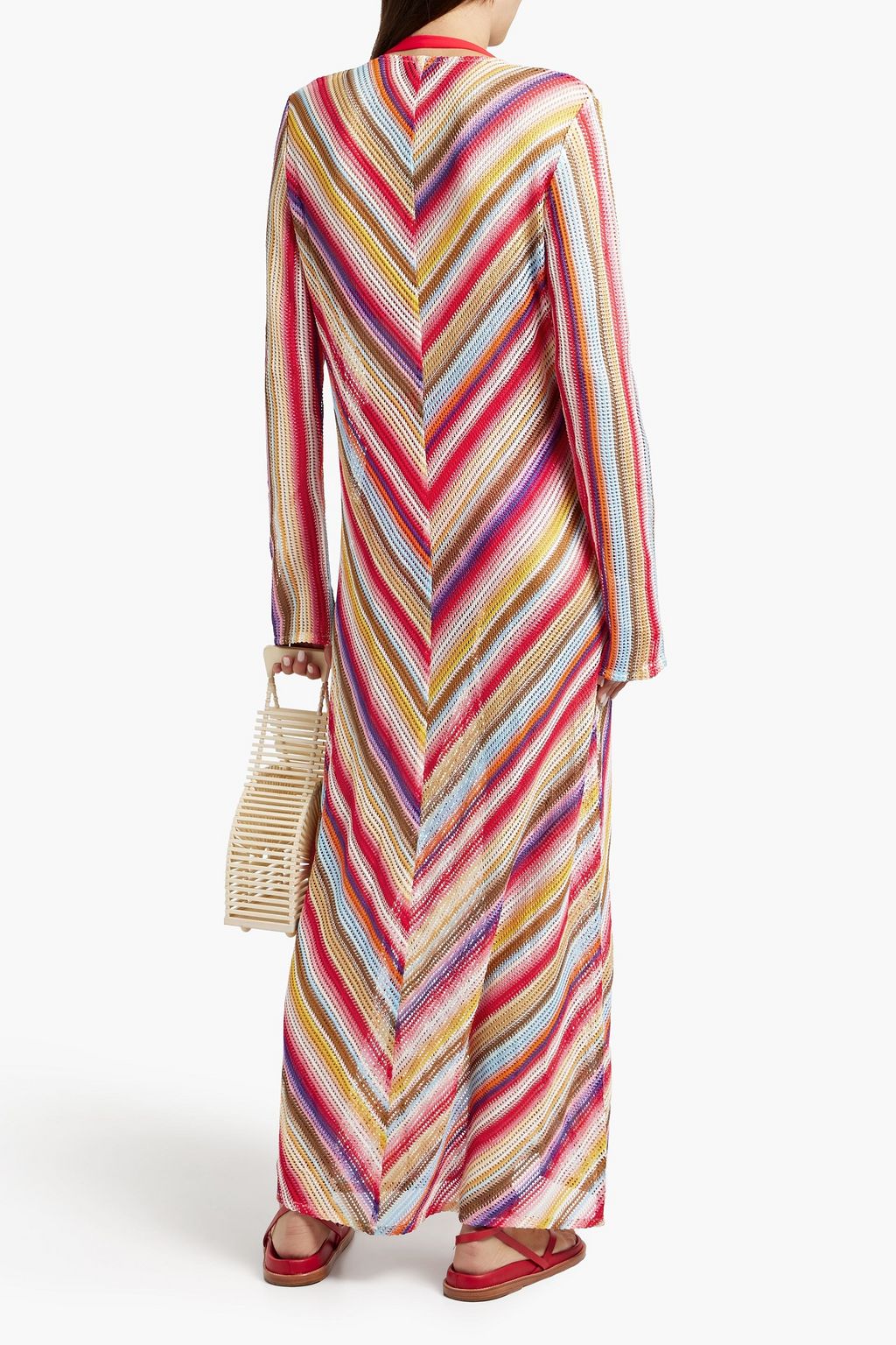MISSONI 스트라이프 크로셰 니트 커버업