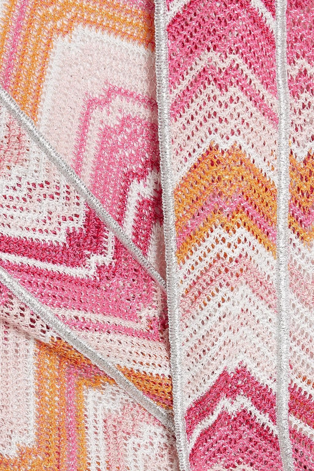 MISSONI Metallic crochet-knit robe