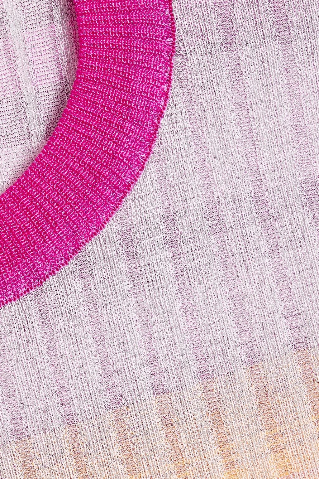 MISSONI كنزة رياضية من نسيج محبوك بنمط كروشيه بتصميم مضلّع