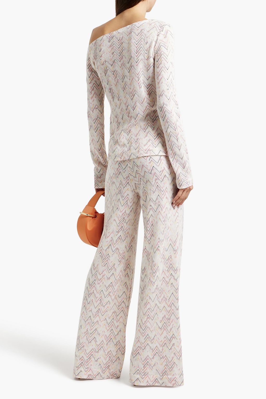 MISSONI بنطلون بأرجل واسعة من مزيج الصوف بحبكة كروشيه