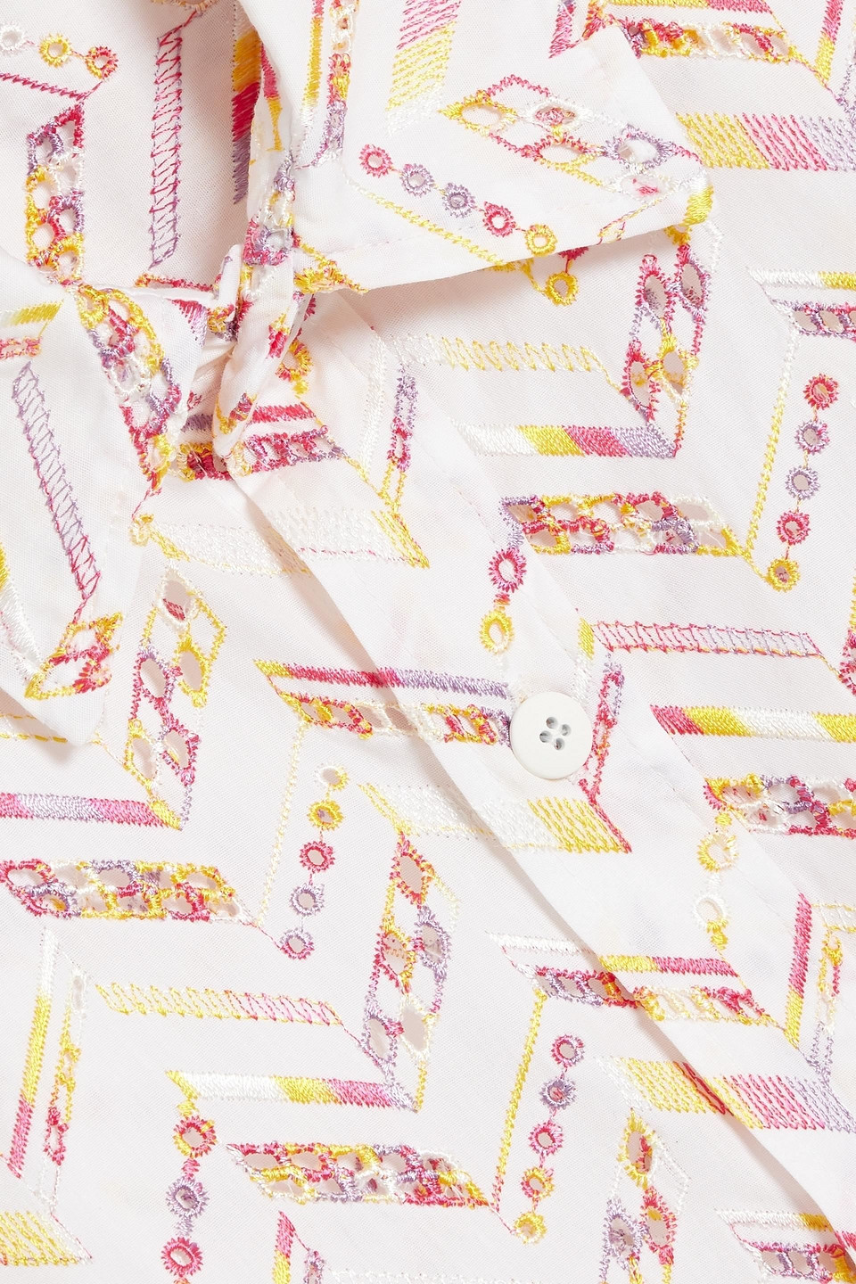 Missoni Broderie Anglaise Cotton Shirt In White
