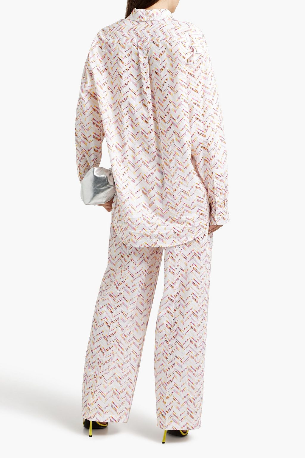 MISSONI قميص من القطن مزين بتطريز إنجليزي