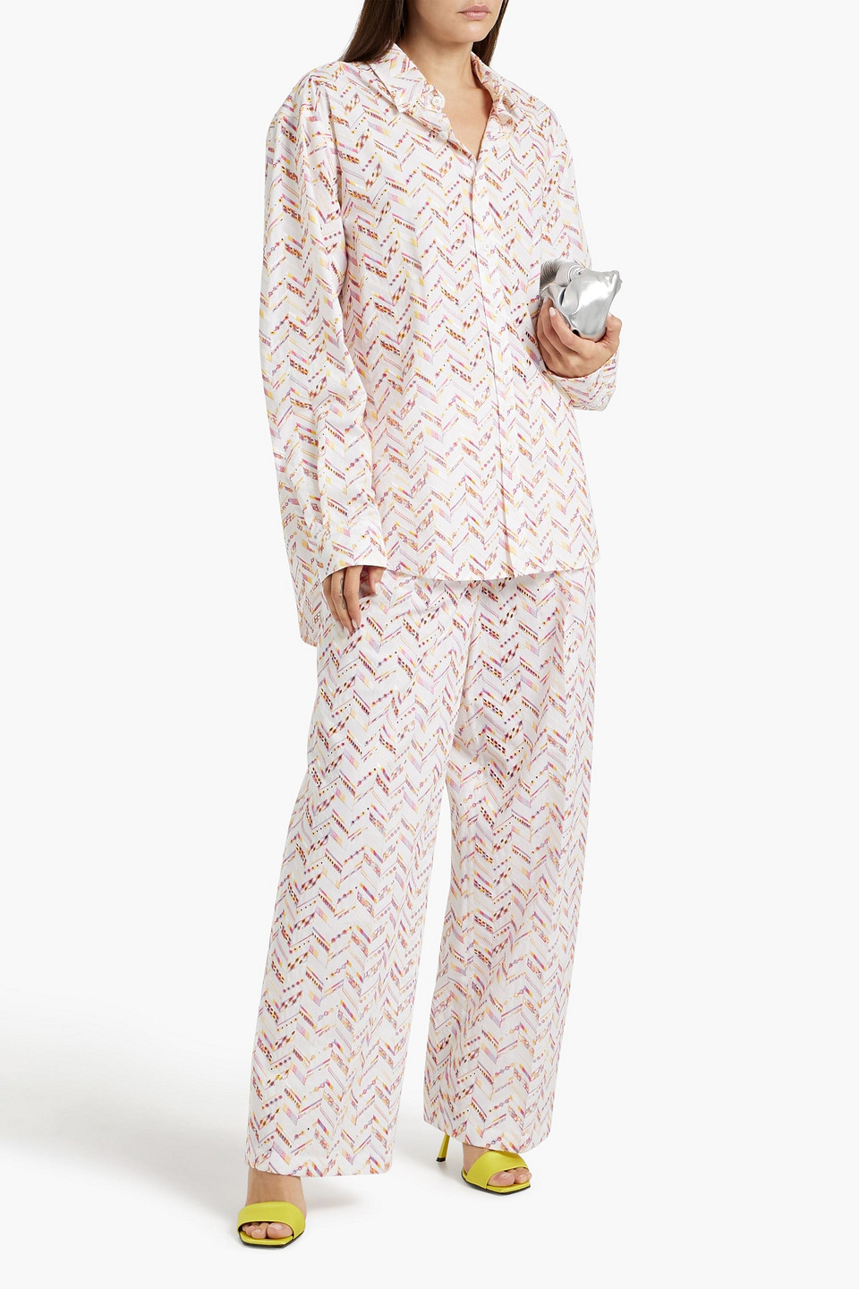 Missoni Broderie Anglaise Cotton Shirt In White