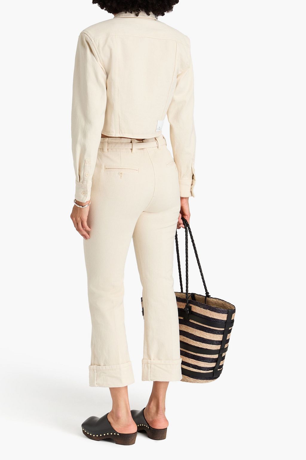 3.1 PHILLIP LIM جاكيت قصير من الدنيم