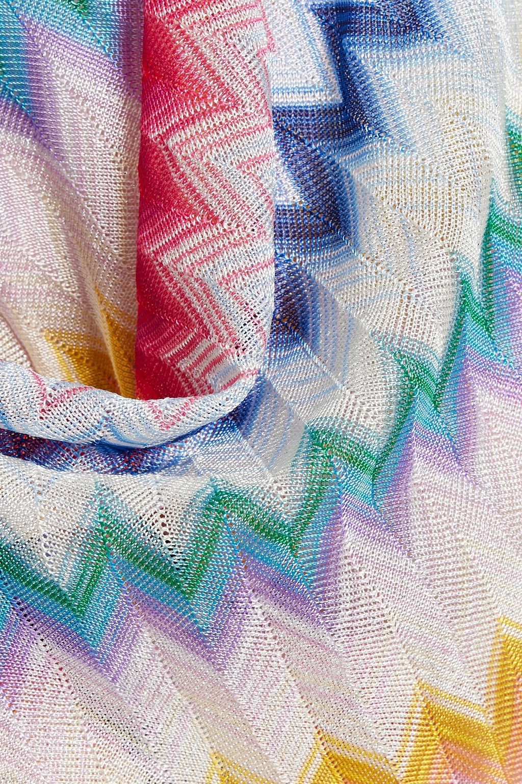 MISSONI 메탈릭 크로셰 니트 스커트
