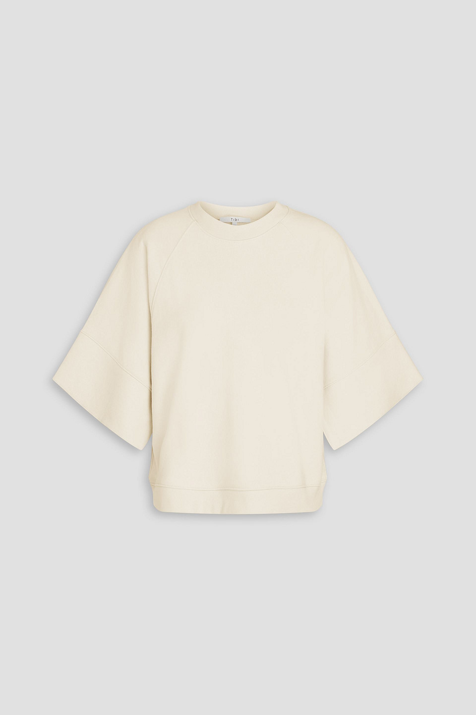 Tibi French Cotton-terry Sweatshirt In Ivory
