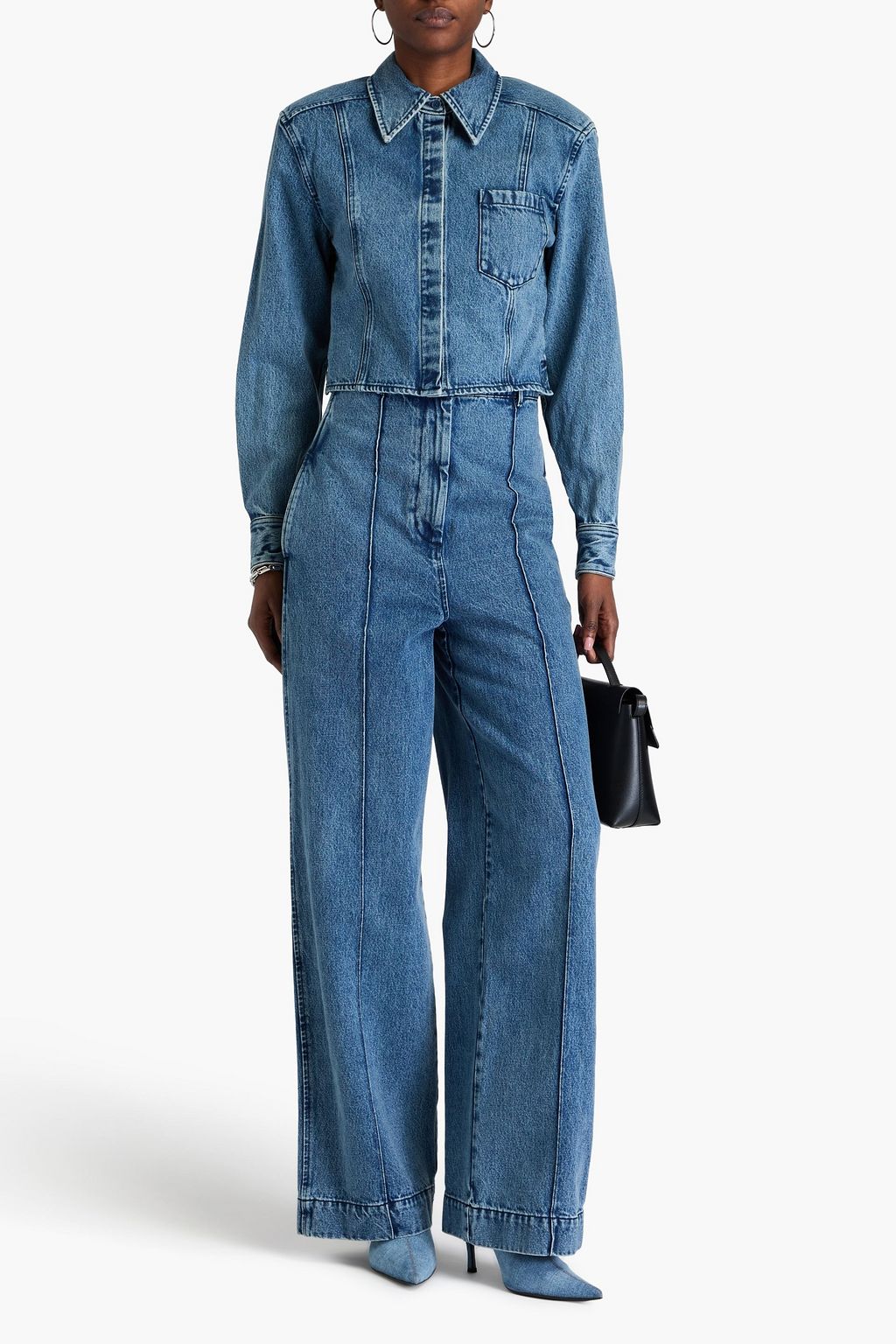 3.1 PHILLIP LIM جاكيت قصير مصنوع من الدنيم