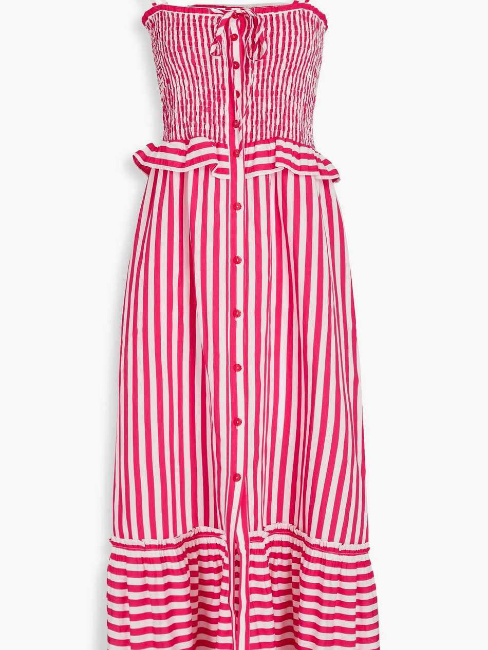 alberica striped woven maxi dress