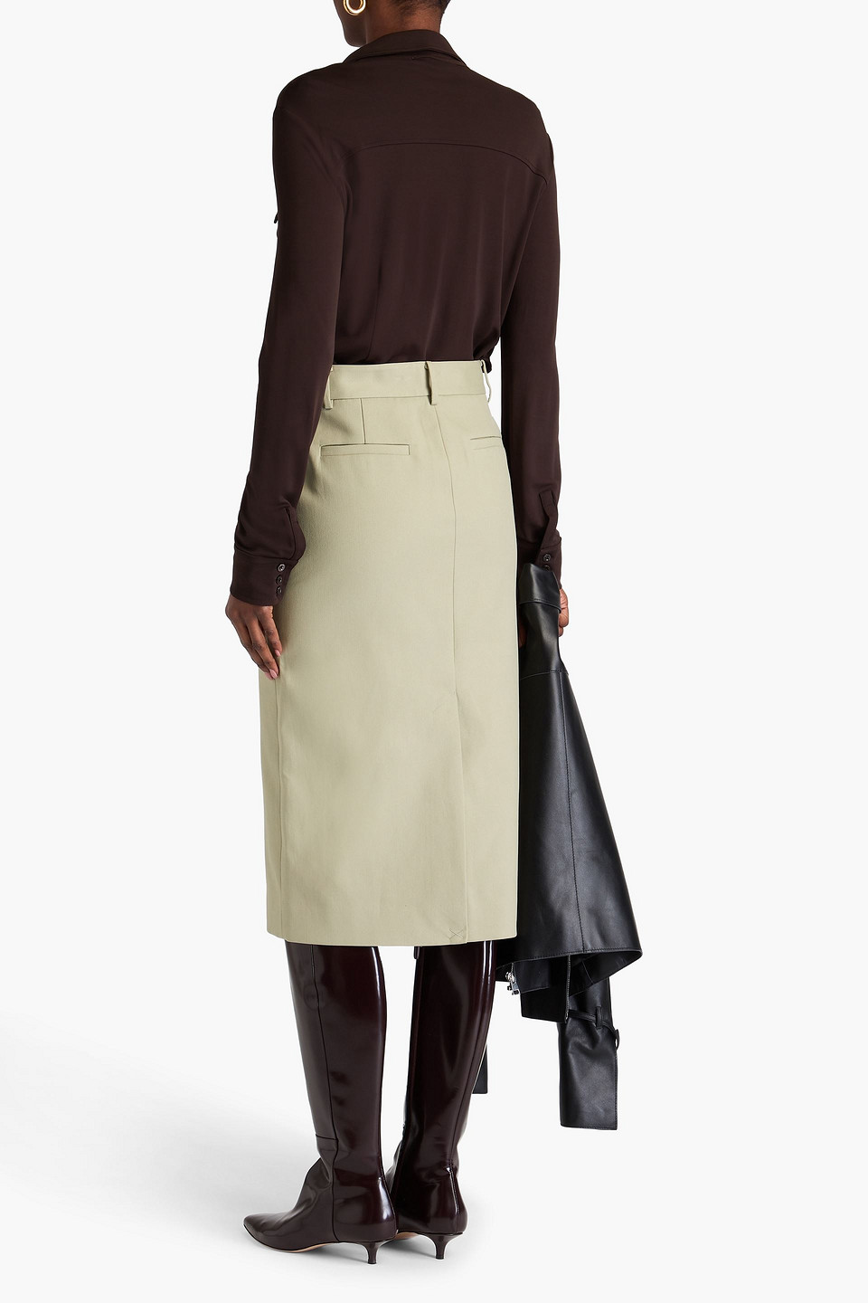  Tibi - Midirock Aus Baumwoll-twill - Grün - Us 0 