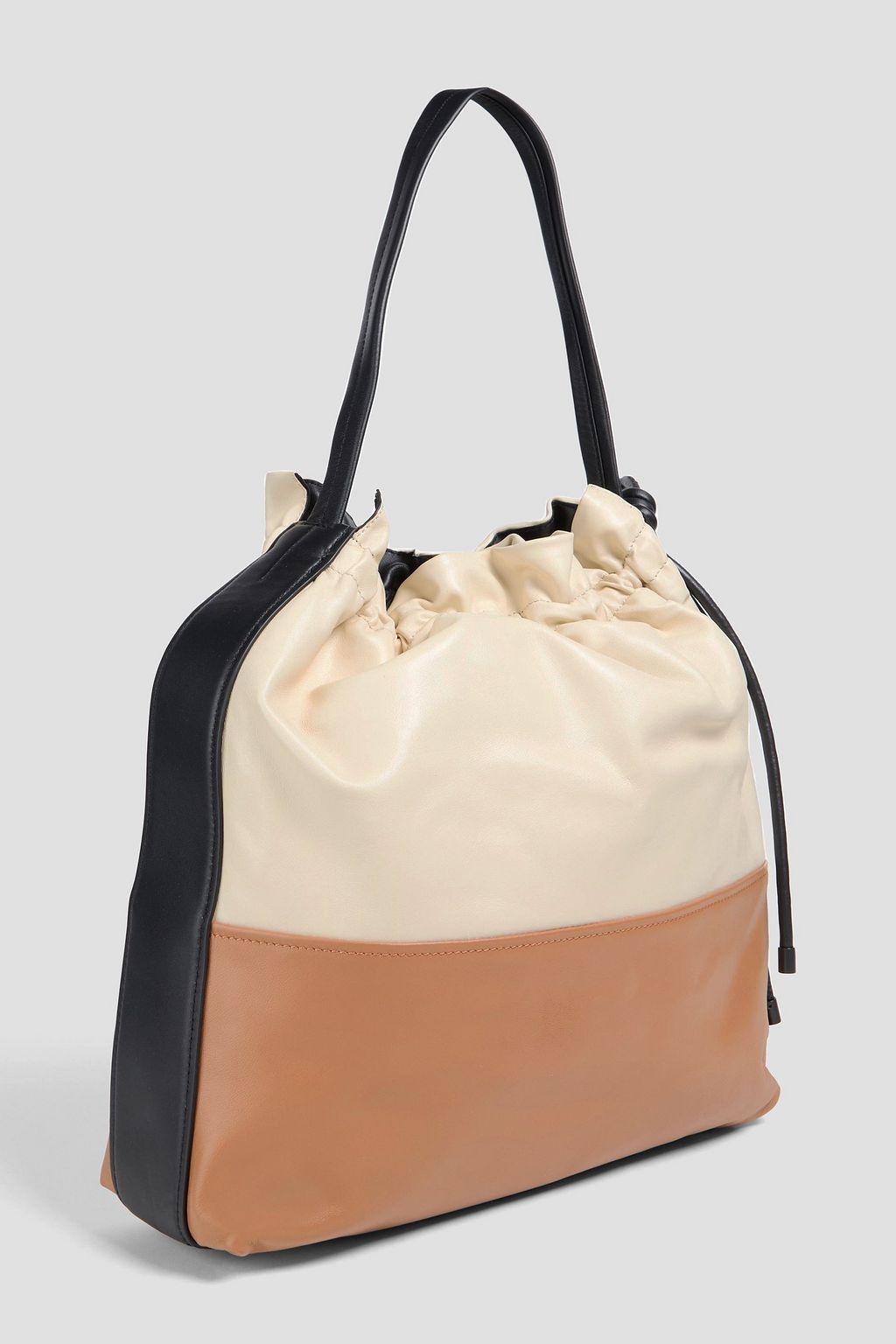 3.1 PHILLIP LIM حقيبة كتف من الجلد بأقسام متباينة الألوان بتصميم من فن الأوريغامي