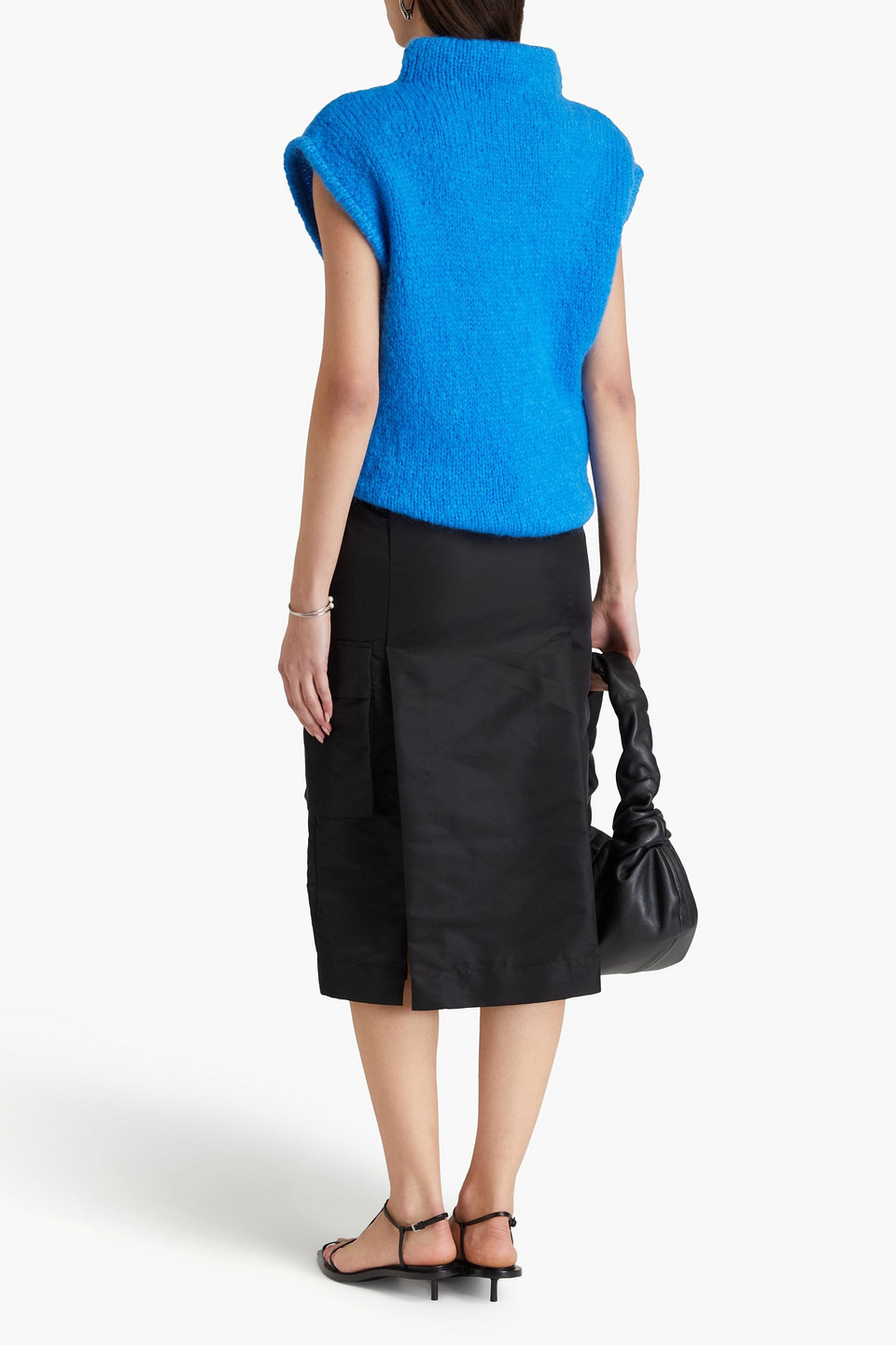 TIBI MOHAIR-BLEND TURTLENECK VEST