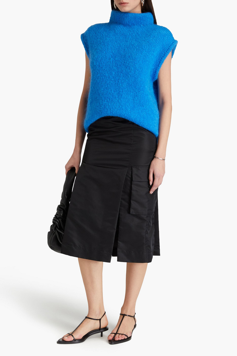 TIBI MOHAIR-BLEND TURTLENECK VEST
