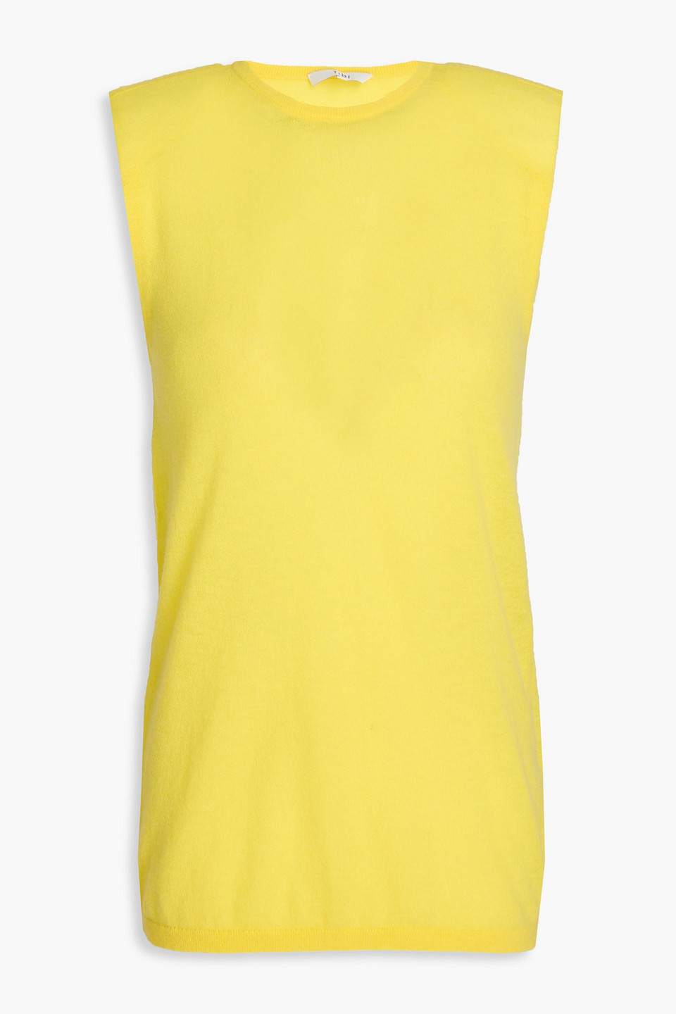 Tibi Wool-blend Tank In Yellow