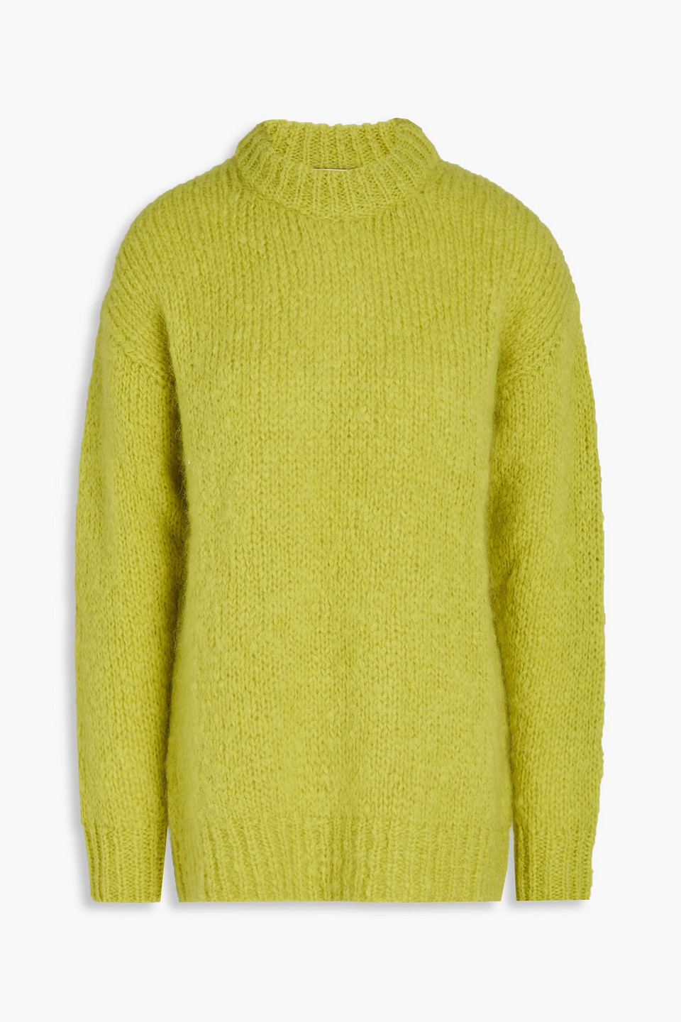 Tibi Mohair-blend Jumper In Green