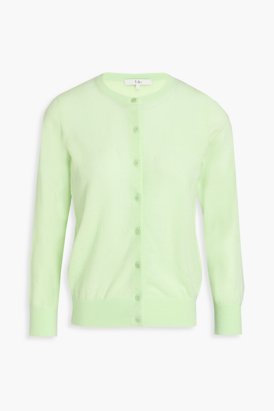 Tibi Wool-blend Cardigan In Green