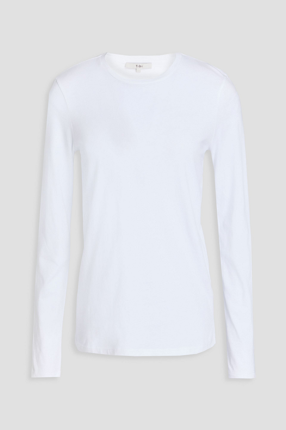 Tibi Cotton-jersey Top In White