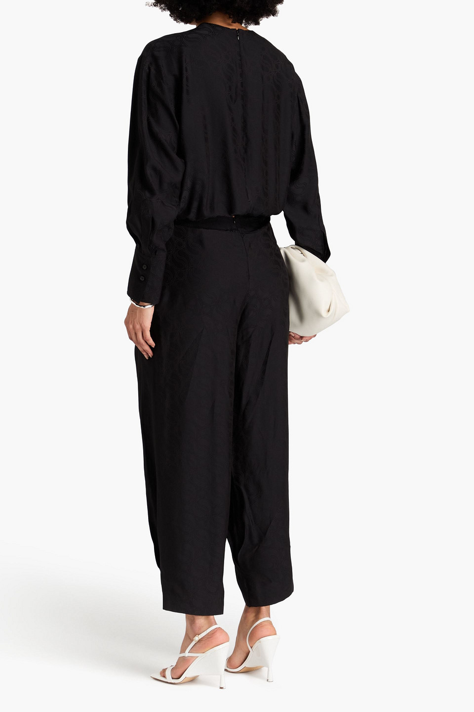  Stella Mccartney - Tie-front Jacquard Jumpsuit - Black - It 34 