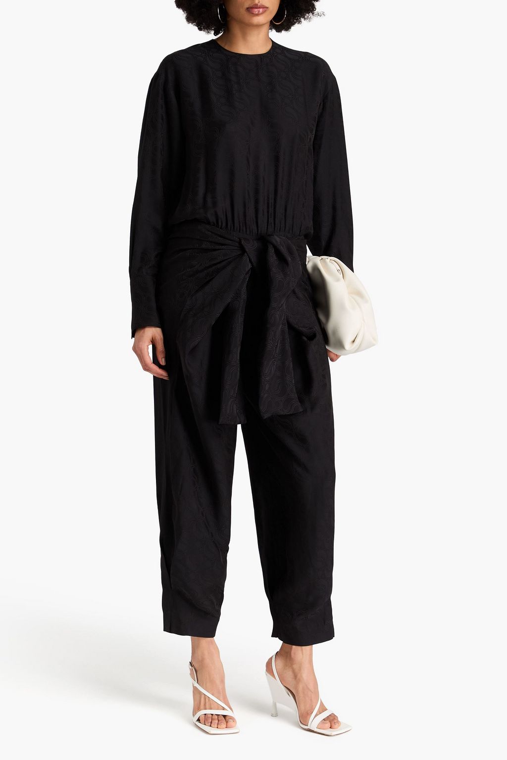 STELLA MCCARTNEY Tie-front jacquard jumpsuit