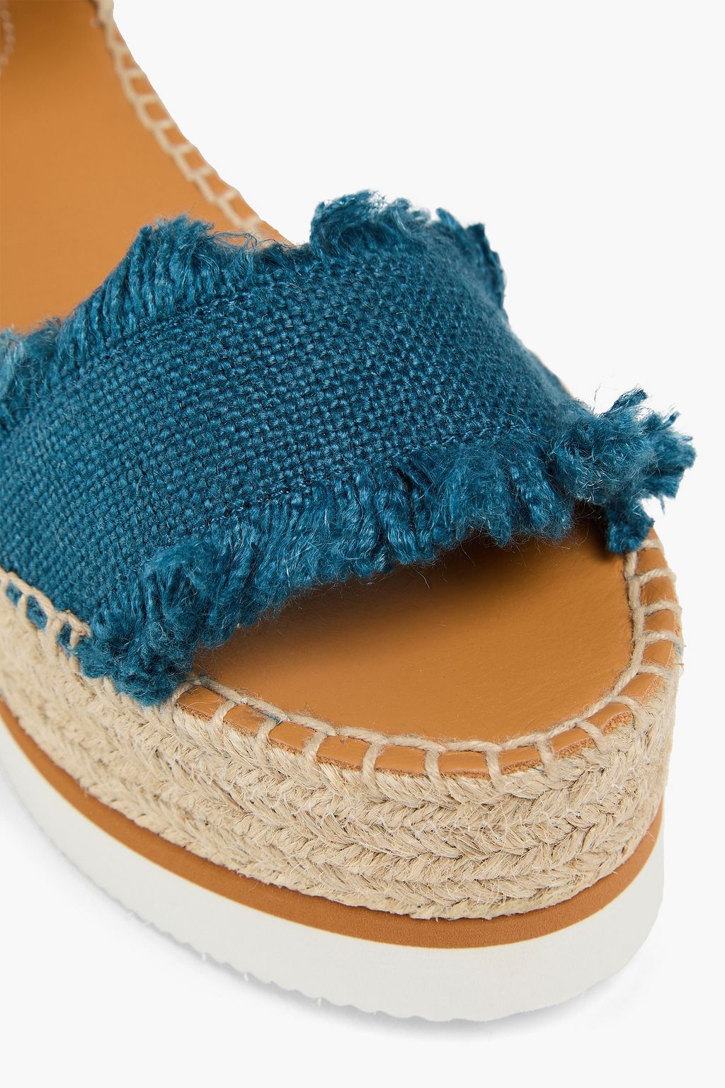SEE BY CHLOÉ Glyn canvas and leather platform espadrille sandals
