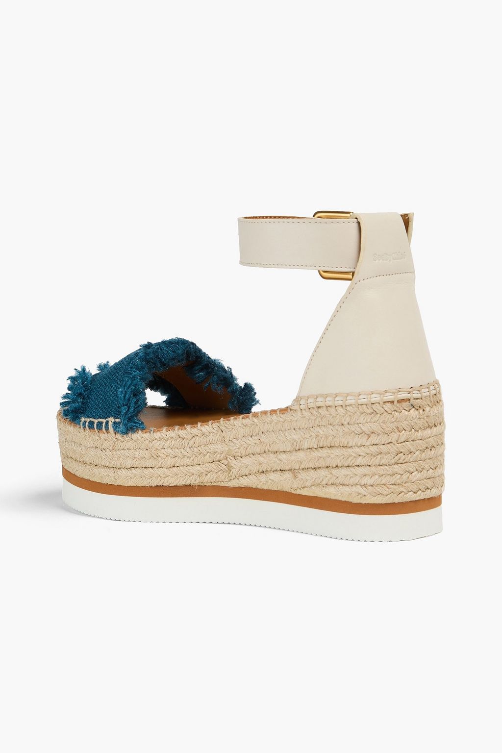 SEE BY CHLOÉ Glyn canvas and leather platform espadrille sandals