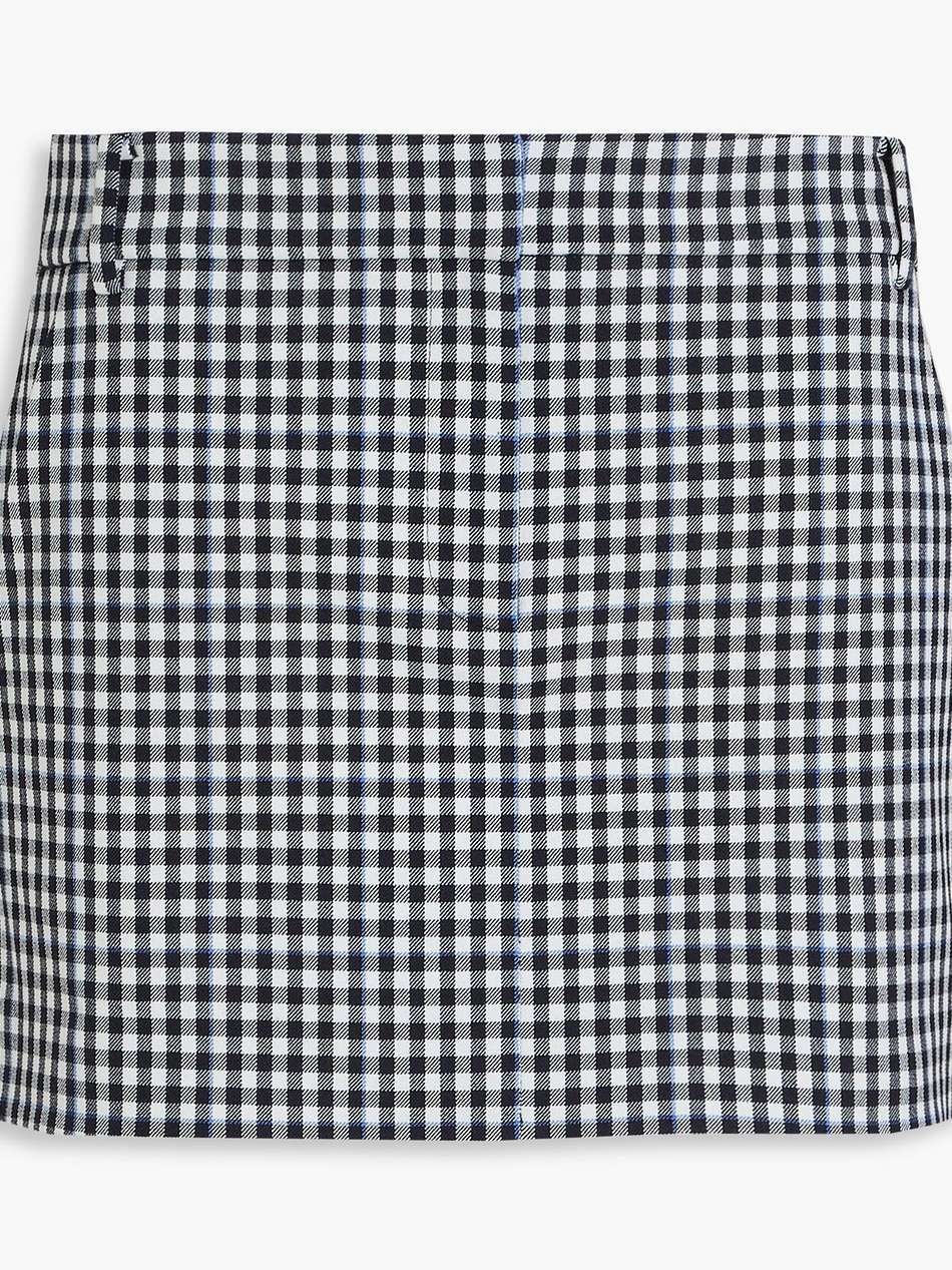 gingham twill mini skirt